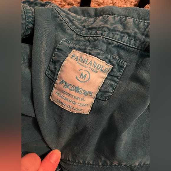 Blue shirt with embroidery - size M - Picture 3 of 5